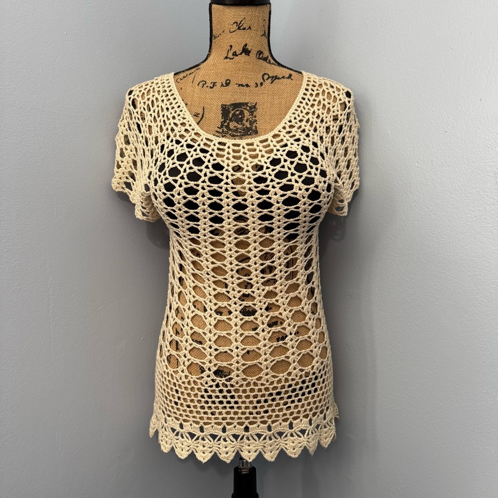 Open Weave Crochet Top